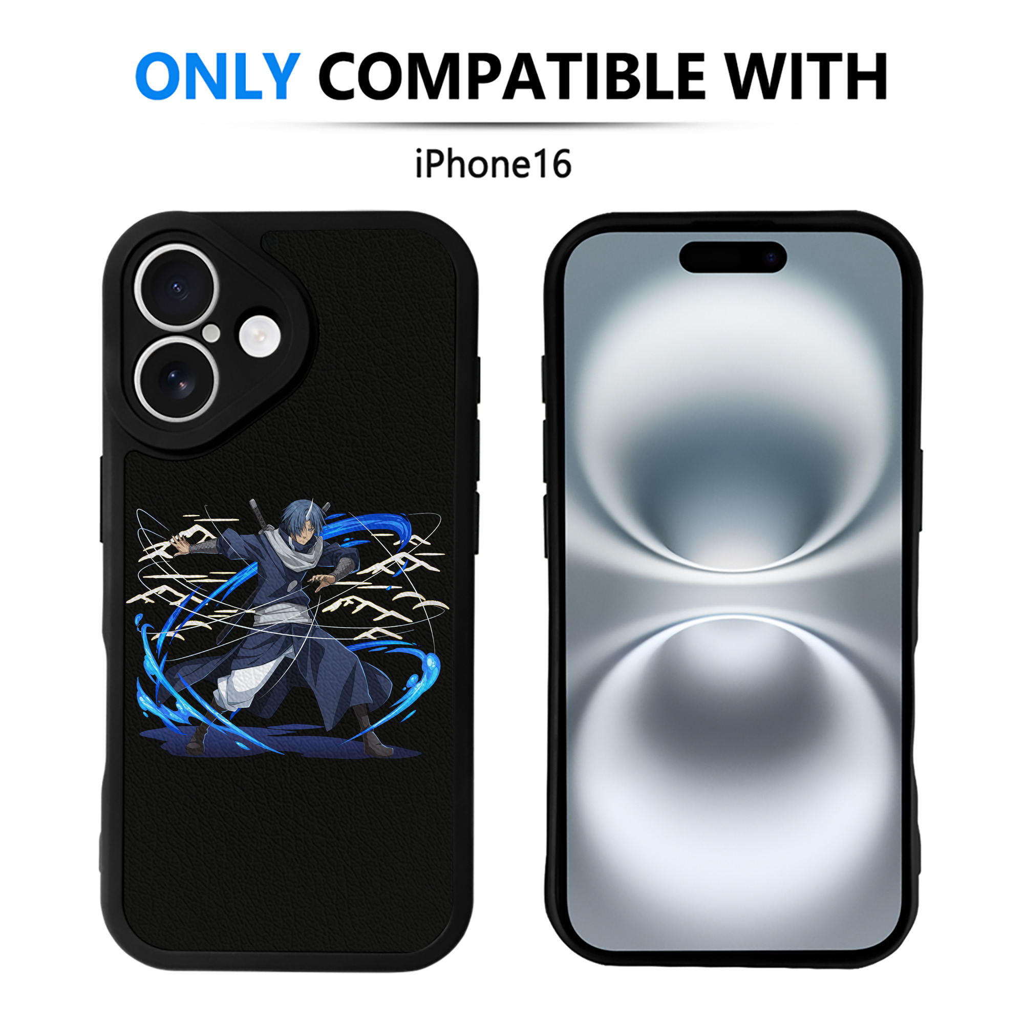 （画像用） 転スラ Regarding Reincarnated to Slime 【iPhone 16シリーズ対応】シリコンスマホケース（レザー調） 材質：シリコン